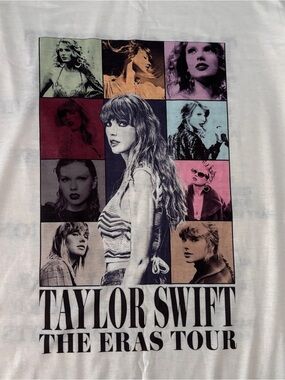 Taylor Swift Eras Tour Classic White Tee - Clean Minimal Style ~ Sz XL NWOT